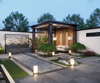 New Chinese Style Courtyard/landscape-ID:576909079