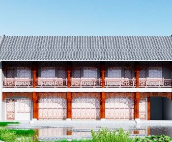 Chinese Style Ancient Architectural Buildings-ID:655499941