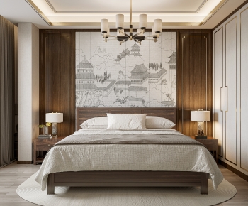 New Chinese Style Bedroom-ID:167675022