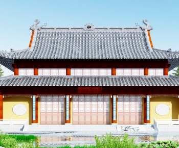 Chinese Style Ancient Architectural Buildings-ID:518224958
