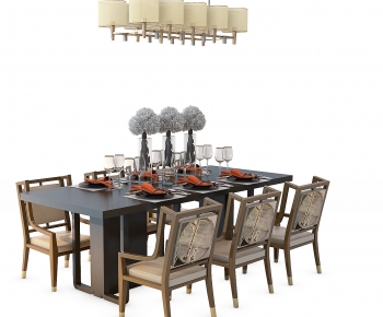 Chinese Style Dining Table And Chairs-ID:810369972