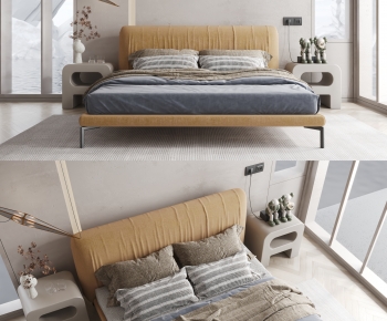 Modern Double Bed-ID:699889906