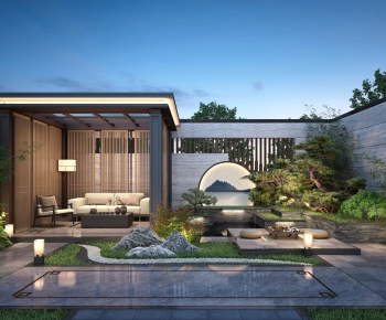 New Chinese Style Courtyard/landscape-ID:802580127