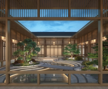 New Chinese Style Courtyard/landscape-ID:676850082