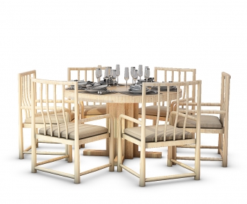 New Chinese Style Dining Table And Chairs-ID:262886058