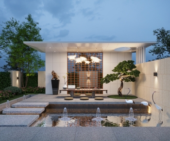 New Chinese Style Courtyard/landscape-ID:818359981