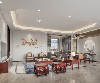 Chinese Style A Living Room-ID:436618096