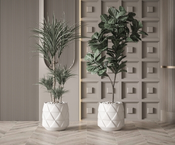 Modern Potted Green Plant-ID:288676024
