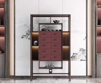 New Chinese Style Entrance Cabinet-ID:988382102