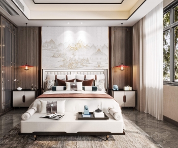 New Chinese Style Bedroom-ID:936573034