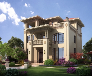New Chinese Style Villa Appearance-ID:764467951