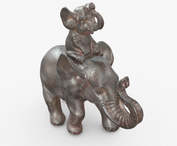 现代大象雕塑-ID:652921923