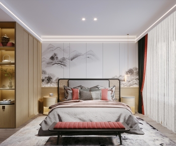 New Chinese Style Bedroom-ID:758968116