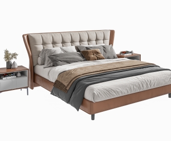 Modern Double Bed-ID:163461929