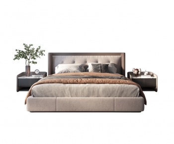 Modern Double Bed-ID:113740064