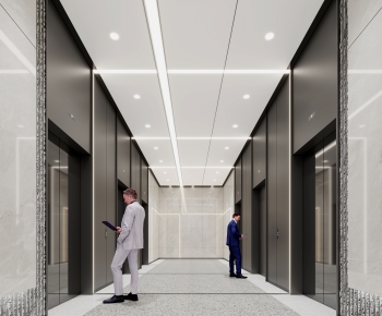 Modern Office Elevator Hall-ID:388365983