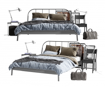 Nordic Style Double Bed-ID:529167895