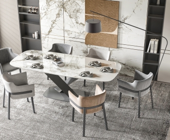Modern Dining Table And Chairs-ID:108350042