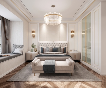Simple European Style Bedroom-ID:301821952