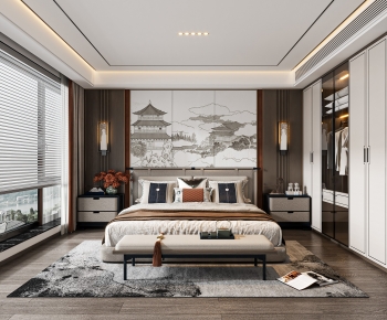 New Chinese Style Bedroom-ID:375099909