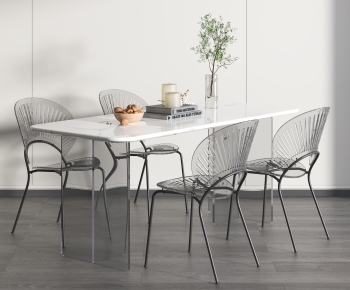 Wabi-sabi Style Dining Table And Chairs-ID:601835975