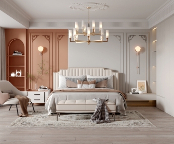 Simple European Style Bedroom-ID:950989019