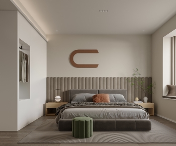 Modern Wabi-sabi Style Bedroom-ID:800314904