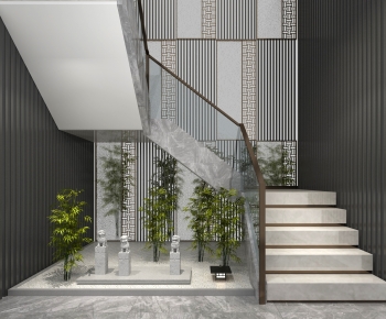 New Chinese Style Stairwell-ID:597450972