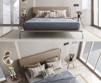 Modern Double Bed-ID:244410046