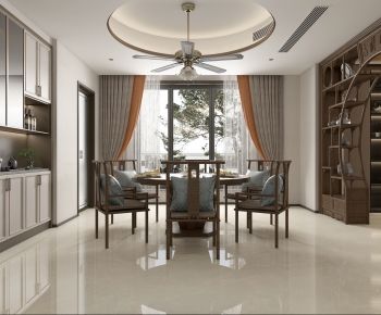 New Chinese Style Dining Room-ID:254677067