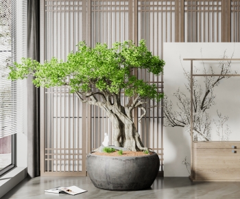 New Chinese Style Potted Green Plant-ID:909384012