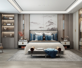 New Chinese Style Bedroom-ID:906290054