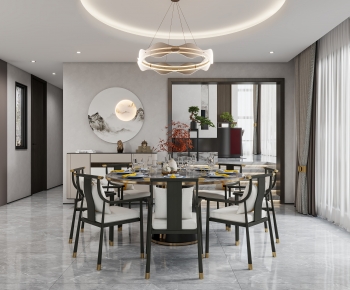 New Chinese Style Dining Room-ID:394845014