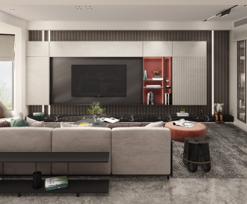 Modern A Living Room-ID:489957092