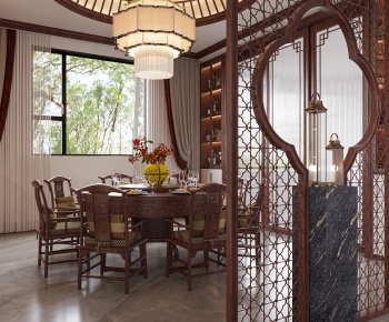 Chinese Style Dining Room-ID:641776083