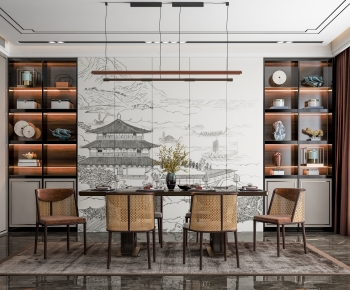 New Chinese Style Dining Room-ID:737330941