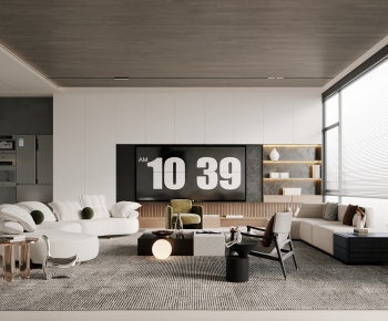 Modern A Living Room-ID:392404085