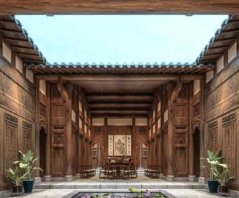 Chinese Style Ancient Architectural Buildings-ID:221298937