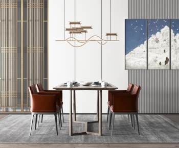 New Chinese Style Dining Room-ID:642637011