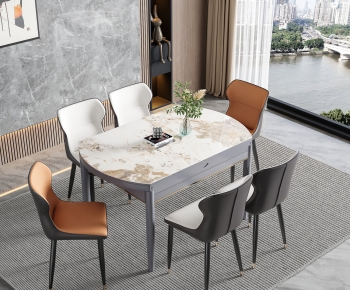 Modern Dining Table And Chairs-ID:906485082