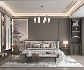 New Chinese Style Bedroom-ID:792927034