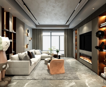 Modern A Living Room-ID:128724106