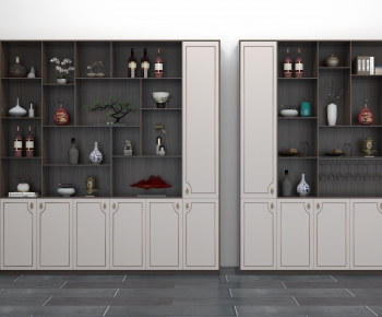 New Chinese Style Wine Cabinet-ID:139849229