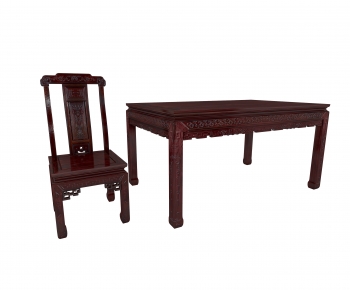 Chinese Style Dining Table And Chairs-ID:352864988