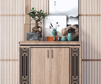 New Chinese Style Entrance Cabinet-ID:564841033
