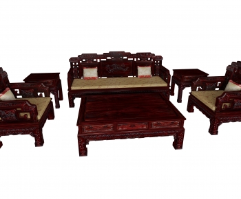 中式古典沙发茶几组合-ID:738451006