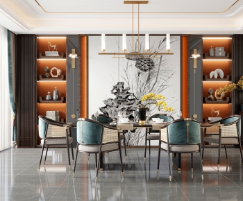 New Chinese Style Dining Room-ID:521750591