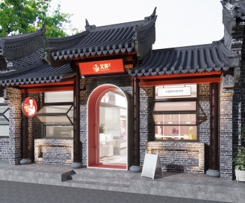 New Chinese Style Facade Element-ID:135205984