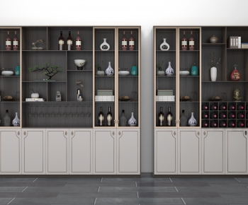 New Chinese Style Wine Cabinet-ID:943725114