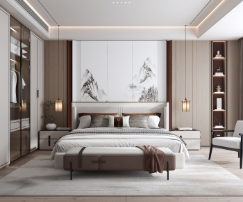 New Chinese Style Bedroom-ID:872030391